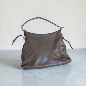 Soft Vegan Leather Braided Handle Slouchy Light Brown conceal And Carry Bag